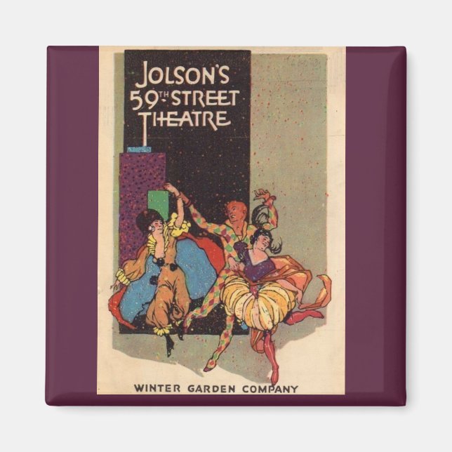 Imã cobrir do playbill do Al Jolson de 1923 (Frente)