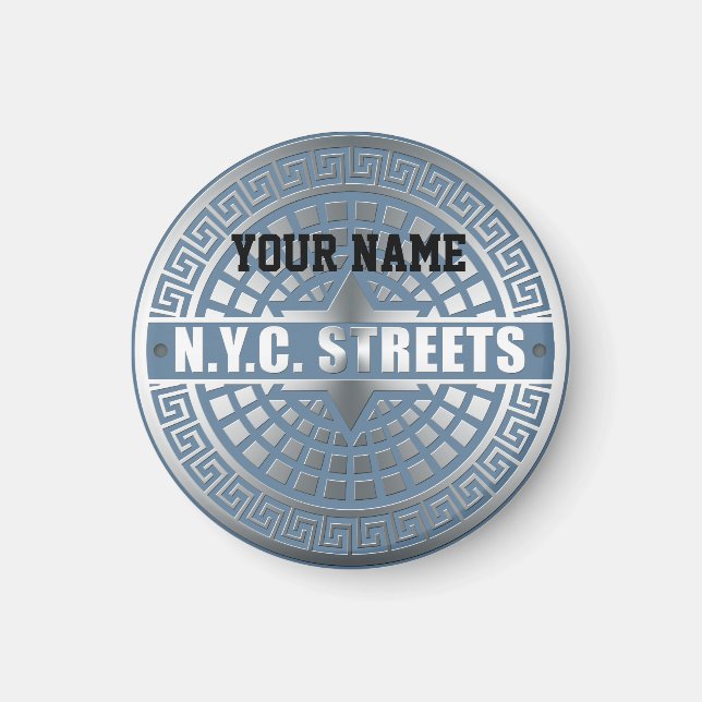 Imã Cobrir Manhole NYC (Frente)