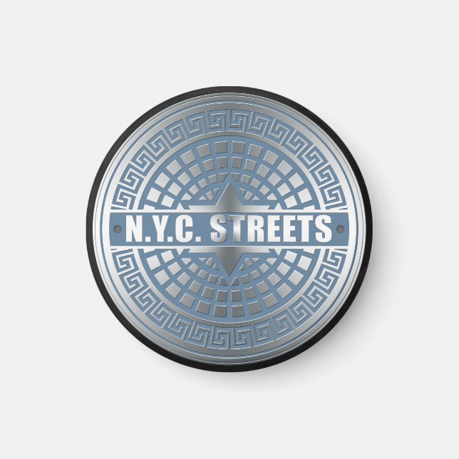 Imã Cobrir Manhole NYC (Frente)
