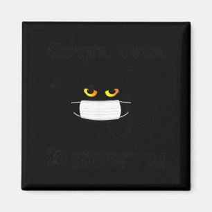 Imã Cobrir Meowth Halloween Divertido Máscara de Gato 