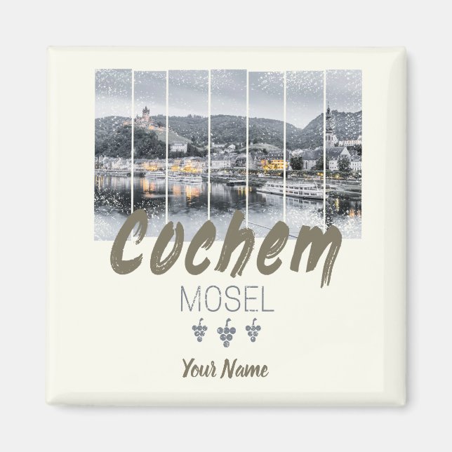 Imã Cochem no Moselle Germany Vintage Souvenir (Frente)