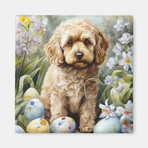 Imã Cockapoo com Feriado de Ovos de Páscoa