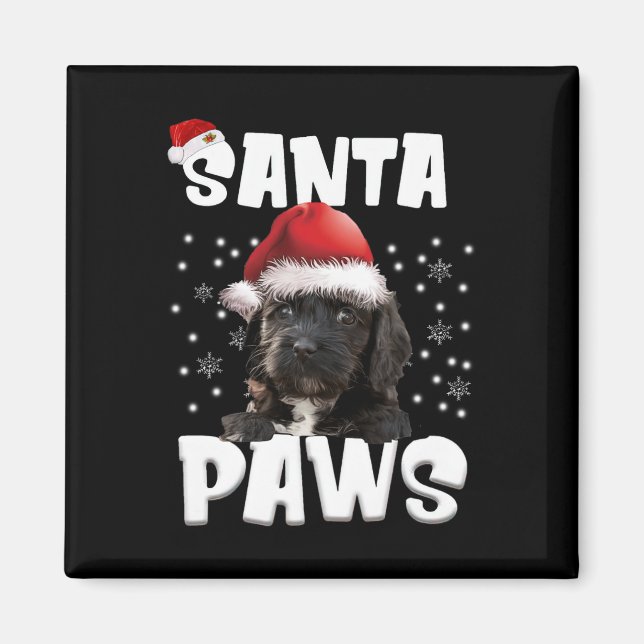 Imã Cockapos de Natal Diversão Cão-de-Árvore de Lua de (Frente)