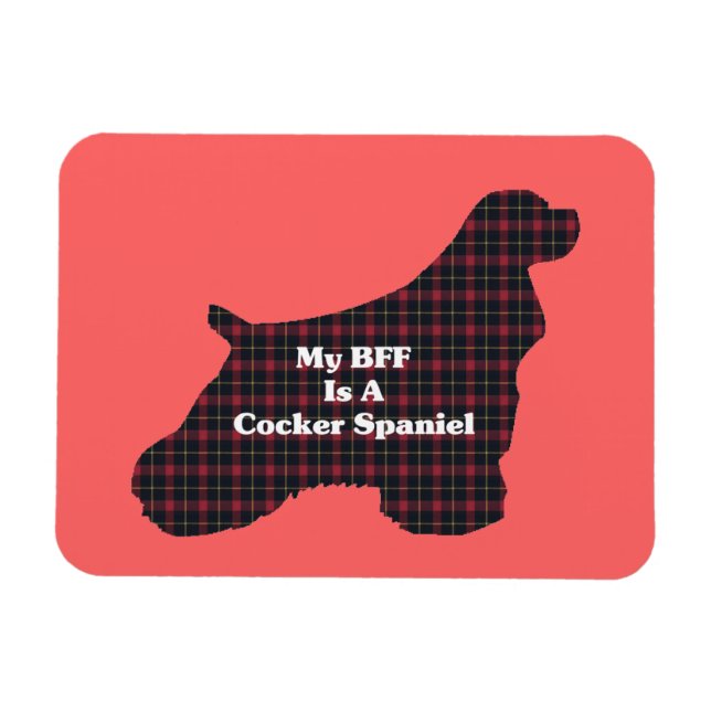 Ímã Cocker Spaniel BFF (Horizontal)