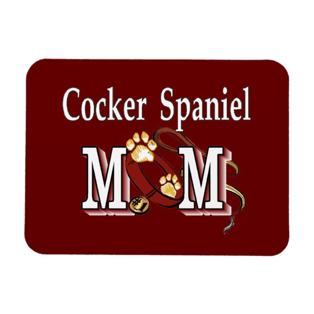 Ímã Cocker Spaniel Dog Mãe (Horizontal)