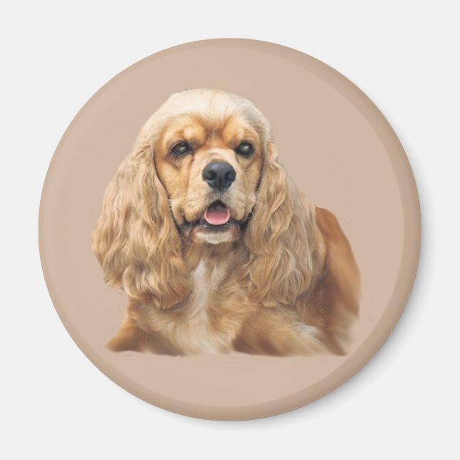 Imã Cocker Spaniel é um magneta adorável (Frente)