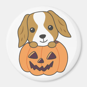 Imã Cocker Spaniel Pumpkin Cute Dogs Feliz Halloween M