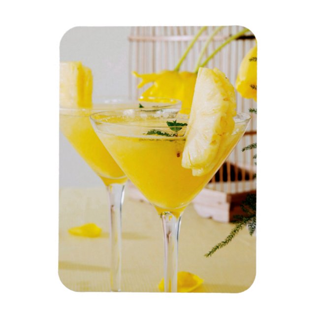 Ímã Cocktail de Fresca de abacaxi e gengibre (Vertical)