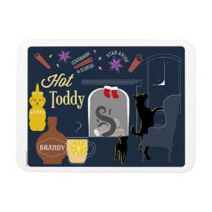 Ímã Cocktail do inverno do Toddy quente