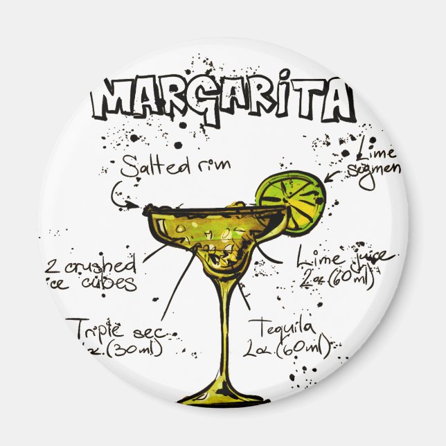 Imã Cocktail Recebe Margarita (Frente)