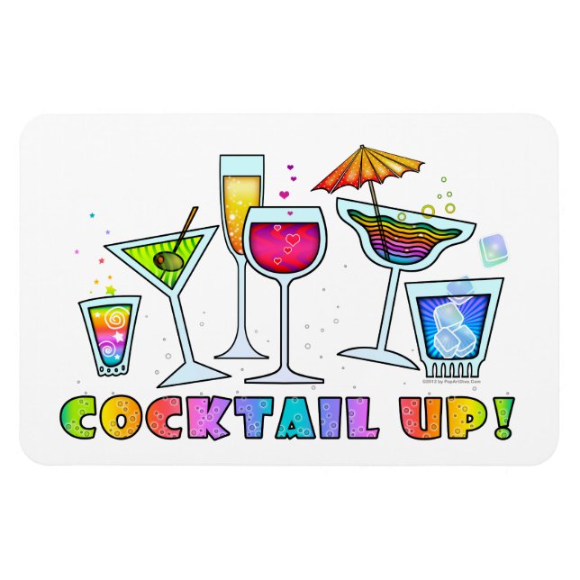 ÍMÃ COCKTAIL UP GLASSES FLEXÍVEL MAGNET (Horizontal)