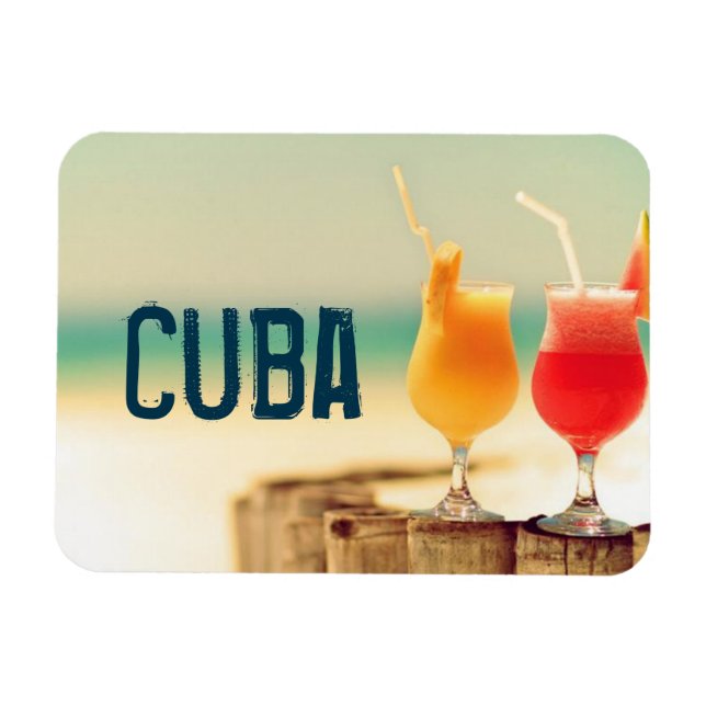 Ímã Cocktails de Cuba (Horizontal)