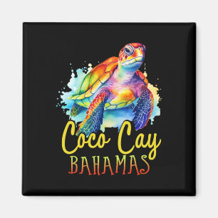 Imã Coco Cay Bahamas Colorida Família de Tartarugas do