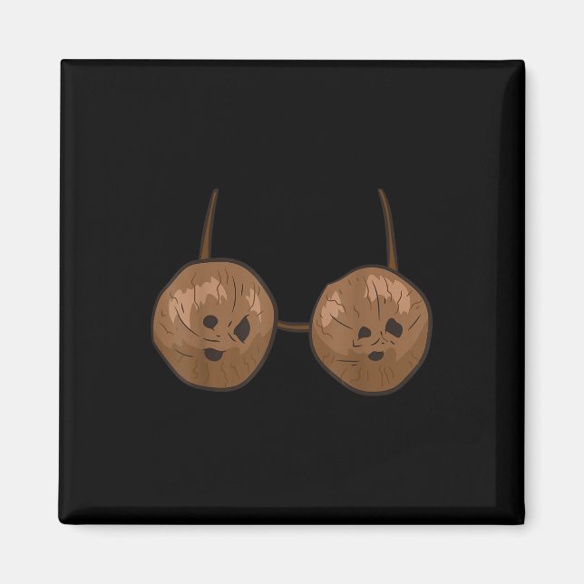 Imã Coco Summer Coconuts Bra Engraçado Coco (Frente)