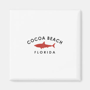 Imã Cocoa Beach Flórida Tubarão Férias Lembrança Vinta