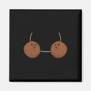 Imã Coconut Bra Costume Bonito Comida Fácil Presente n