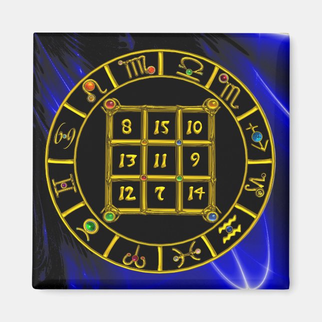 Imã CÓDIGO ASTRAL,MAGIC SQUARE 33 Gráfico de Astrologi (Frente)