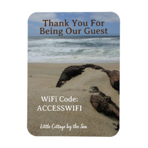 Ímã Código de Acesso WiFi Casa de Praia Casa Costeira