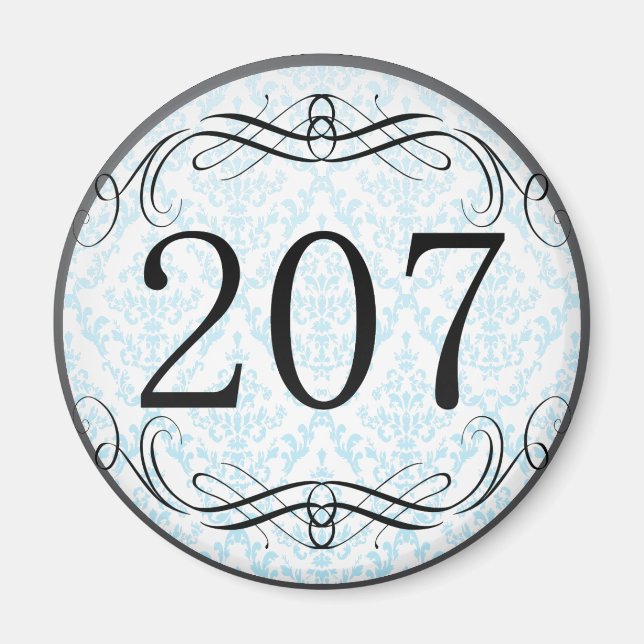 Imã Código de área 207 (Frente)