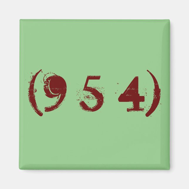 Imã Código de área 954 (Frente)
