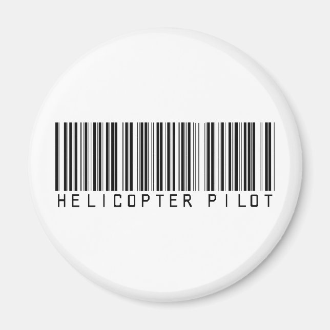 Imã Código de Bar do Piloto Helicóptero (Frente)