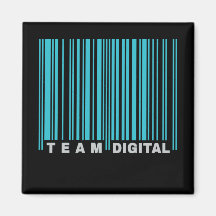 Código de barras digital de equipe para nerd