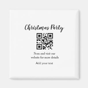 Imã Código de barras do site da festa de natal simples