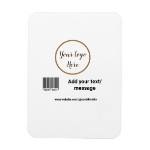 Ímã código de barras personalizado simples adicione o