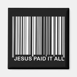 Imã Código de barras UPC de Salvação Cristã Jesus Pago