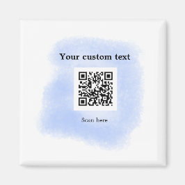 Imã código de verificação QR de cor aquática azul adic