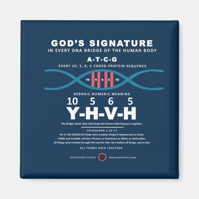 Imã Código DNA-YHVH (Frente)