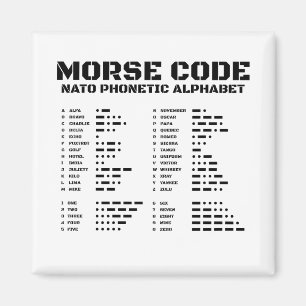 Imã Código Morse Alfabeto Fonético OTAN