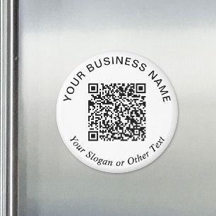 Imã Código QR Branco Promocional de Negócios