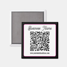 Imã Código QR com letra cursiva de script