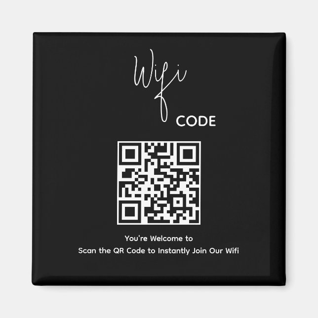Imã Código QR de Boas-Vindas para Conectar Wifi (Frente)