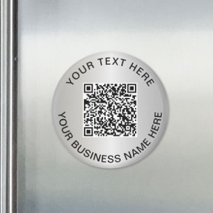 Imã Código QR de Negócios Promo Prata