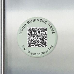 Imã Código QR de Negócios Sage Verde Promocional