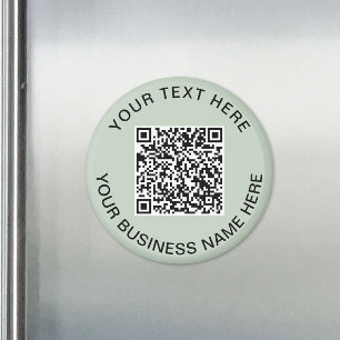 Imã Código QR de Negócios Sage Verde Promocional