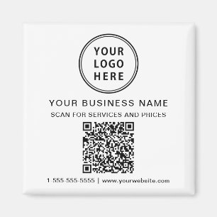 Imã Código QR do Logotipo Empresarial Promocional