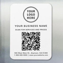 Ímã Código QR do Logotipo Empresarial Promocional