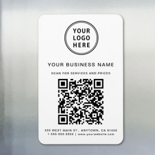 Ímã Código QR do Logotipo Empresarial Promocional