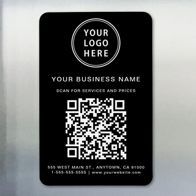 Ímã Código QR do Logotipo Empresarial Promocional Pret (Criador carregado)