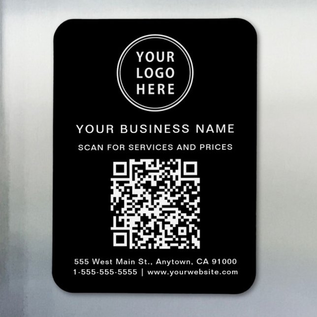 Ímã Código QR do Logotipo Empresarial Promocional Pret (Criador carregado)