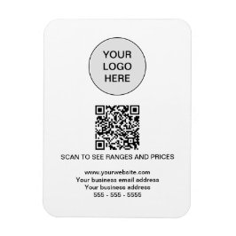 Ímã Código QR do logotipo Magnete branca moderna