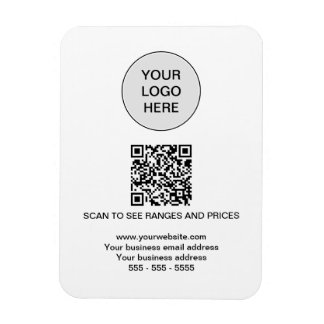 Ímã Código QR do logotipo Magnete branca moderna