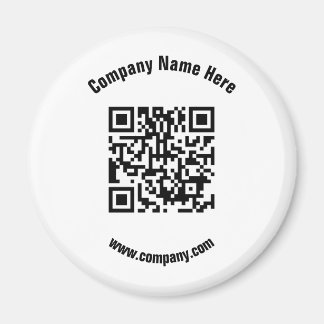Imã Código QR do nome comercial do Promocional branco