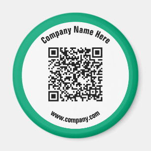 Imã Código QR do nome comercial do Promocional verde