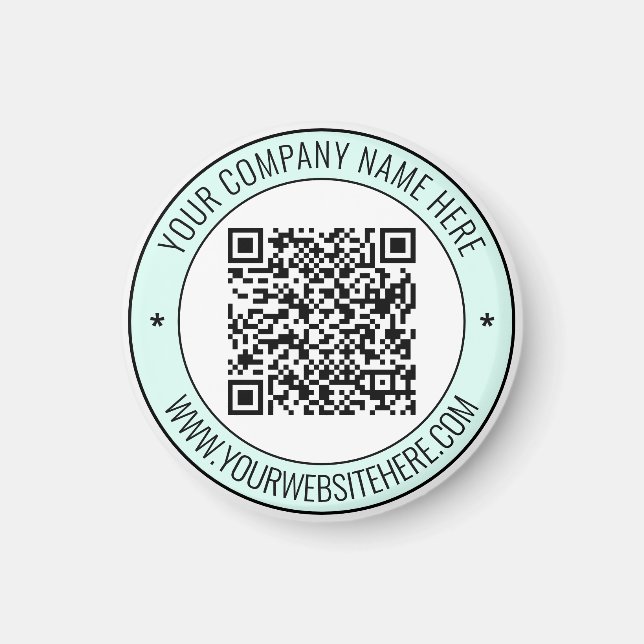 Imã Código QR e ímã de texto personalizado Escolher co (Frente)