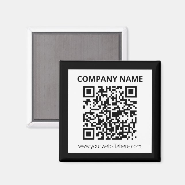 Imã Código QR editável e Design personalizável simples (Front/Back)