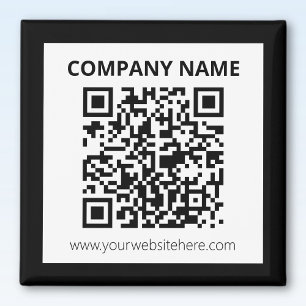 Imã Código QR editável e design simples personalizável